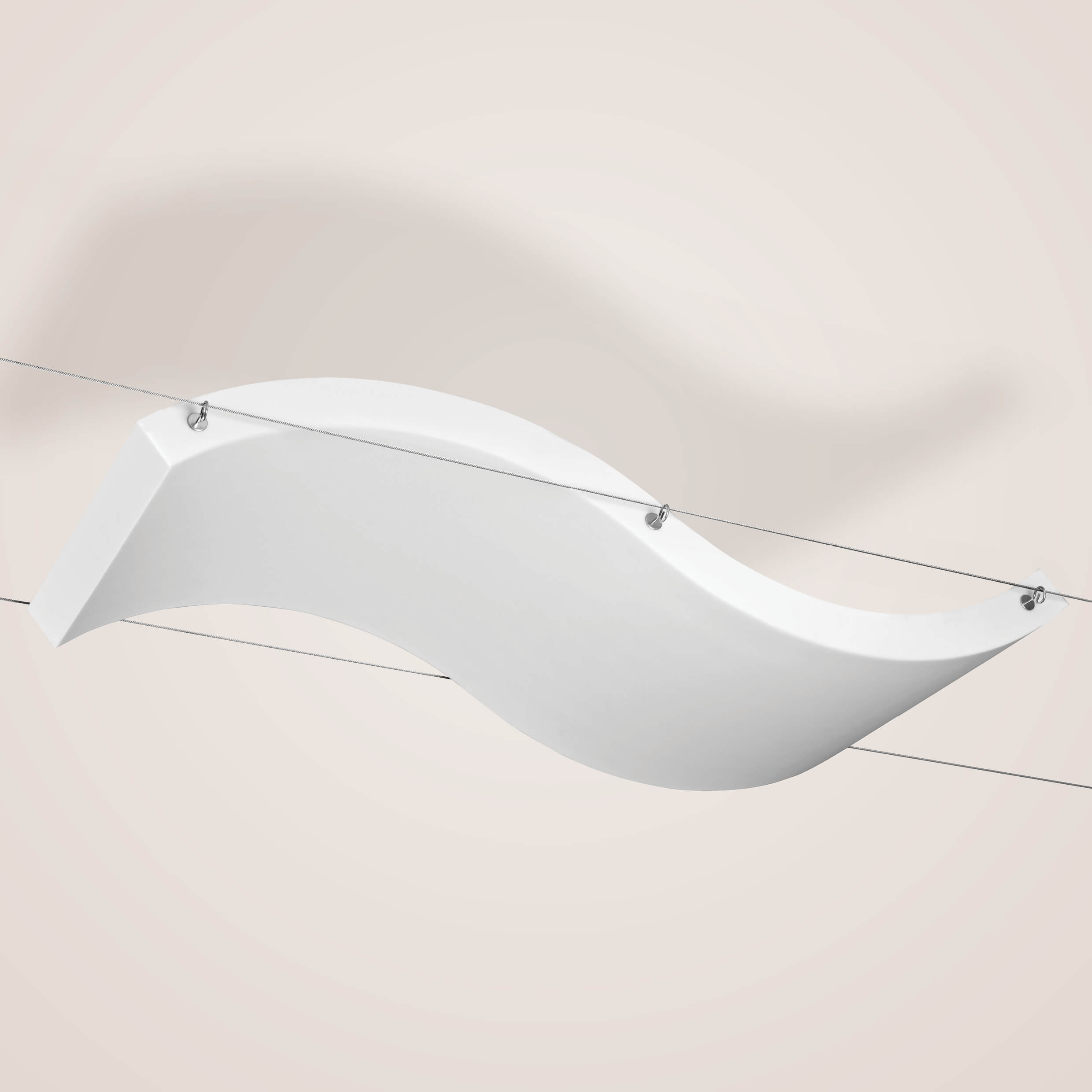 Q-WAVE H, elegant schwebendes, wellenförmiges Design Absorber