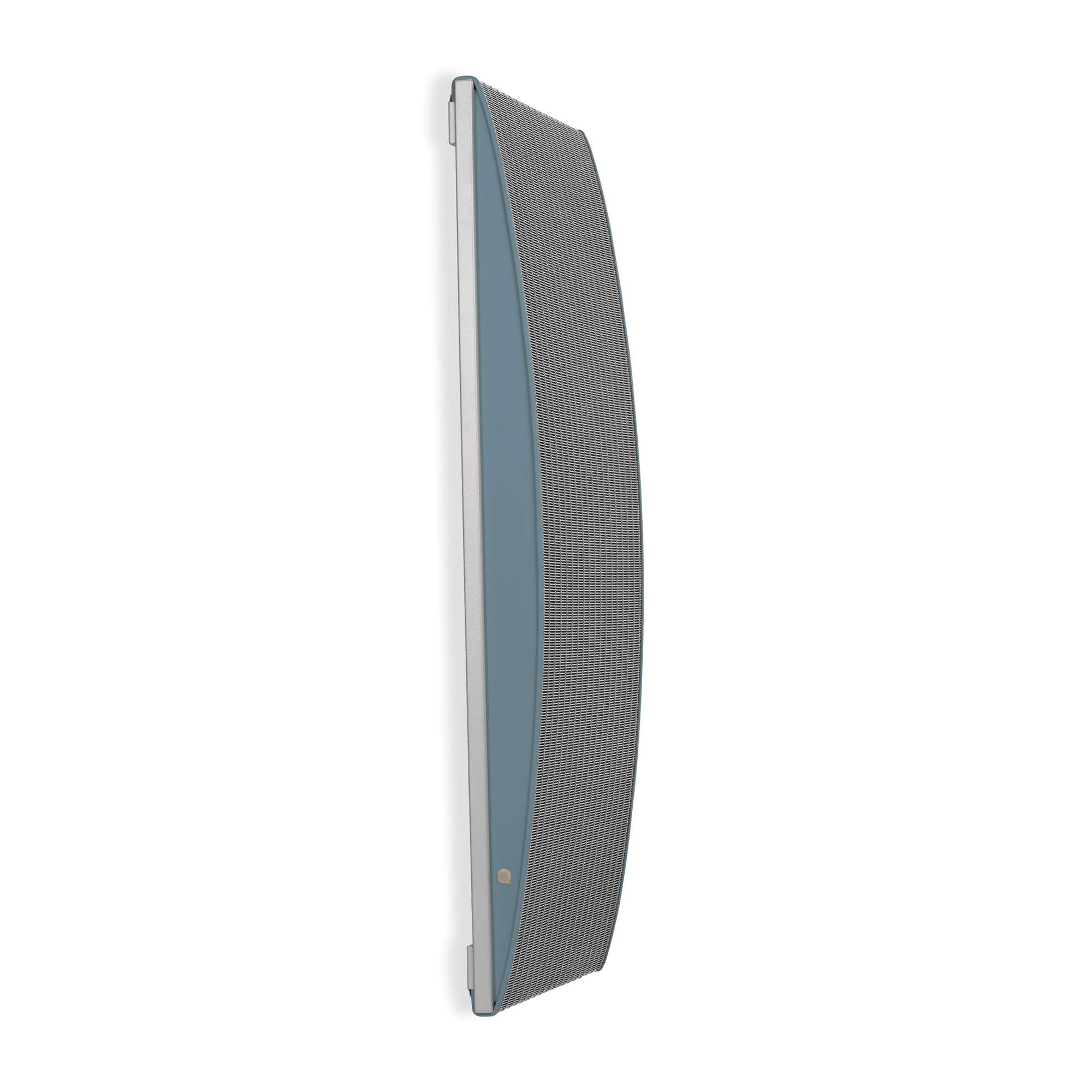 Q-PANEL SAPHIR, Design Akustikpanel mit Metall und saphirblauem Leder